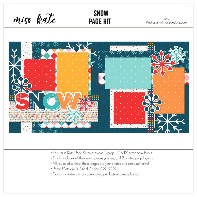 Snow 1224 12x12 scrapbook page kit cover