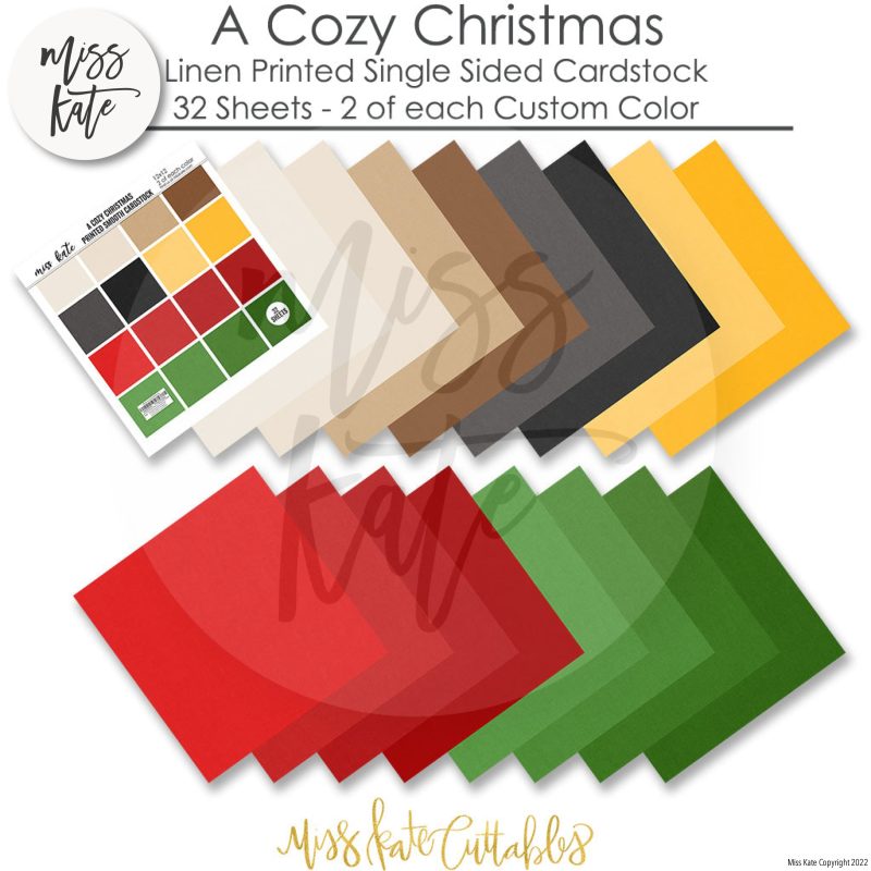 a cozy christmas linen printed smooth cardstock single sided 630