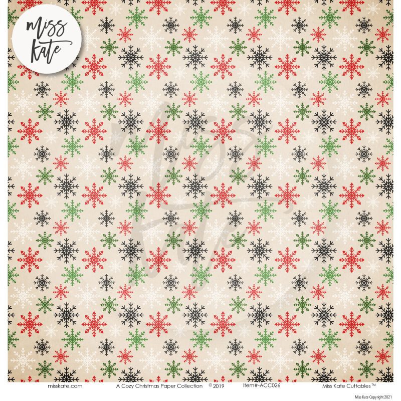 a cozy christmas paper sticker die cut kit 12x12 ds 115