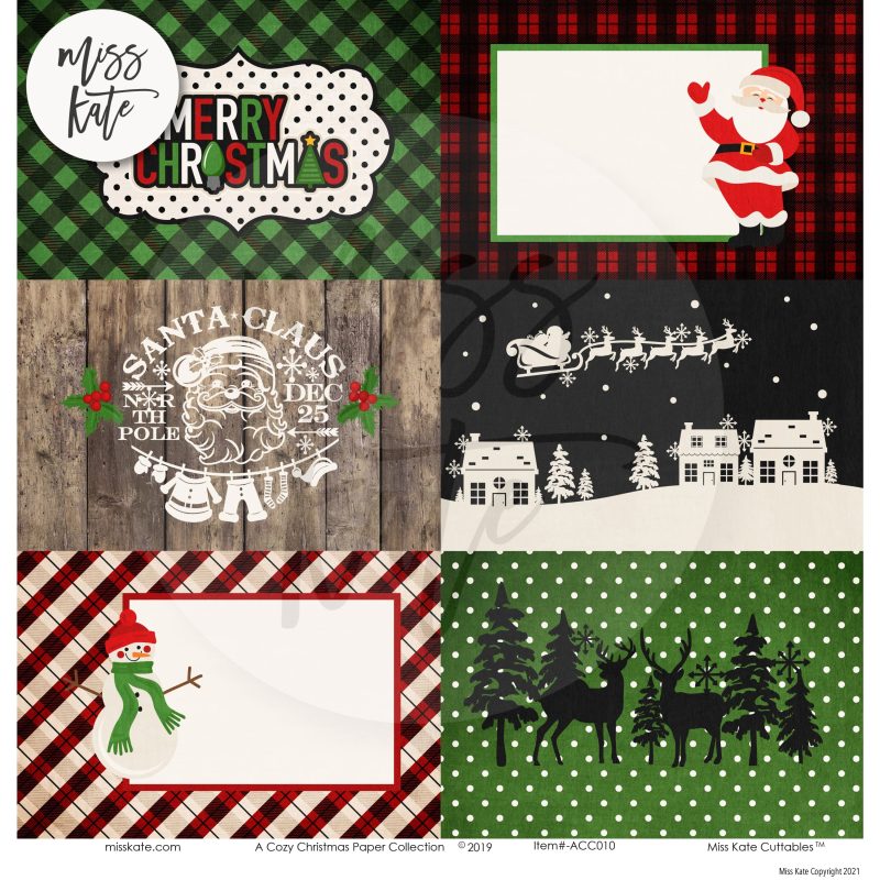 a cozy christmas paper sticker die cut kit 12x12 ds 365