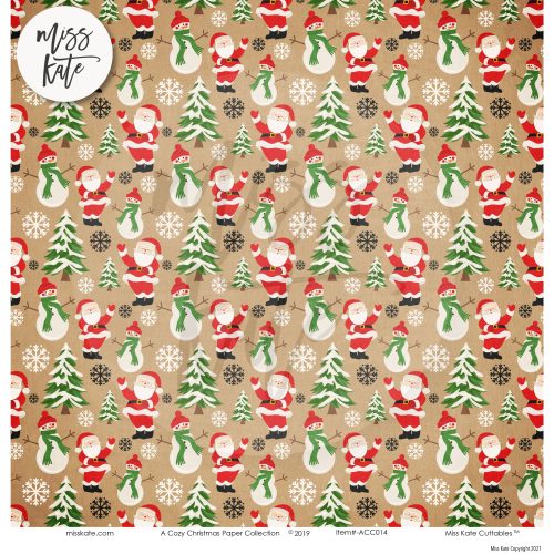 a cozy christmas paper sticker die cut kit 12x12 ds 616