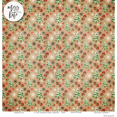 a cozy christmas paper sticker die cut kit 12x12 ds 782