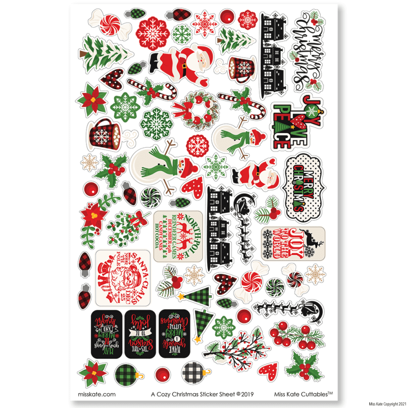 a cozy christmas sticker sheet stickers 493