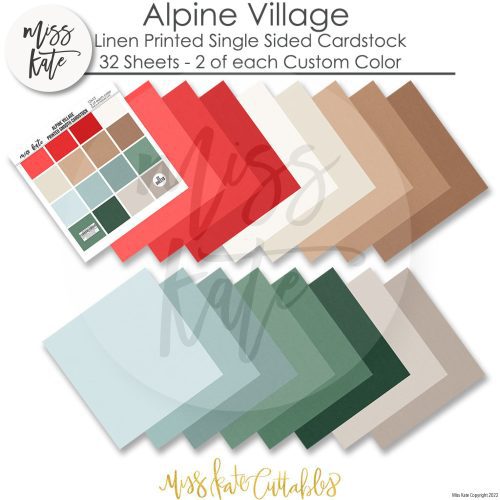 alpine village linen printed smooth cardstock single sided 670