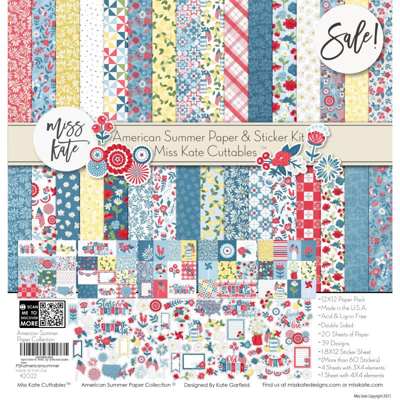 american summer paper sticker kit 12x12 ds 937