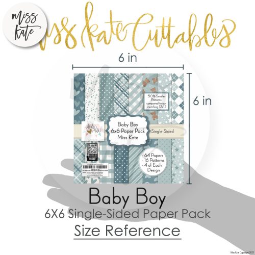 baby boy 6x6 paper pack ss 821