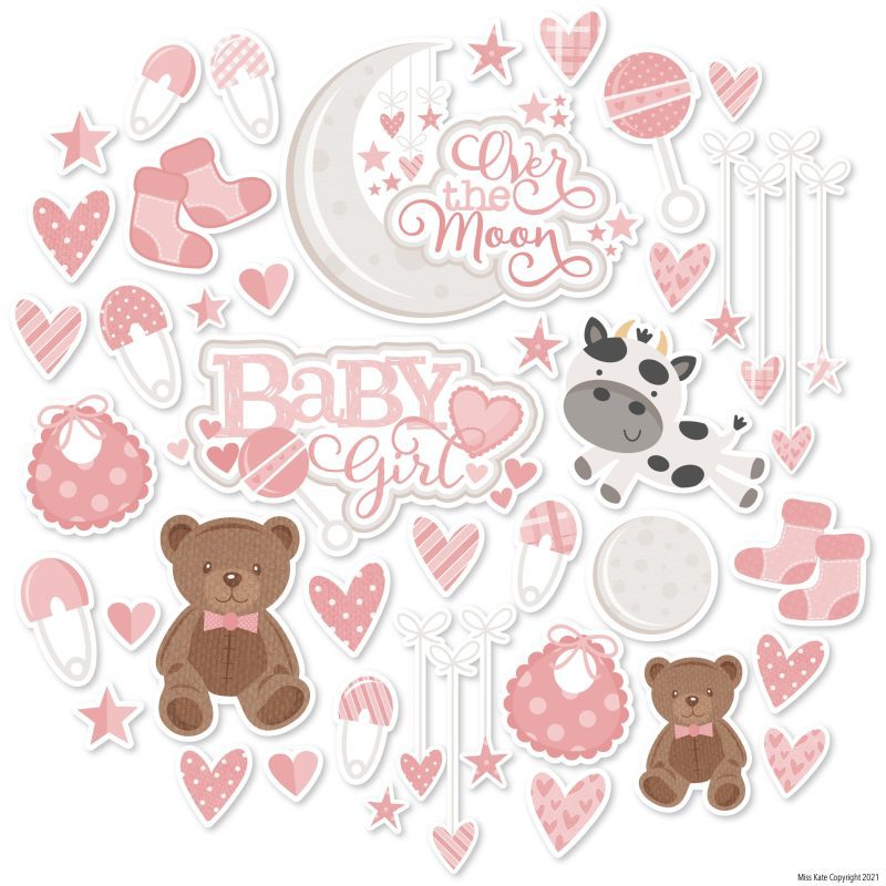 baby girl die cuts 60 877