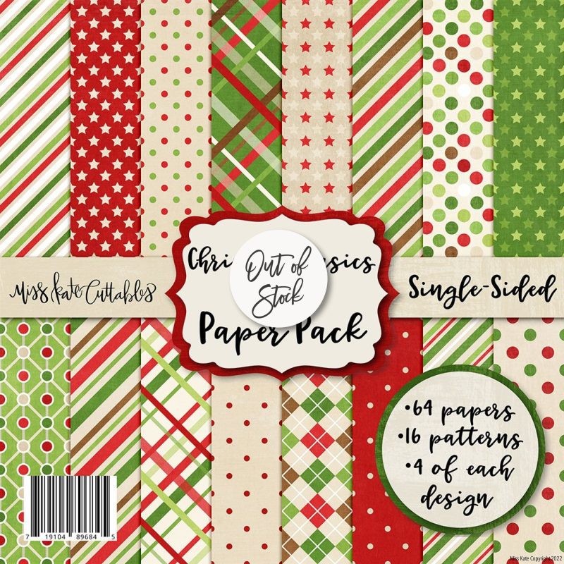 bargain bin christmas basics 6x6 paper pack ss 840