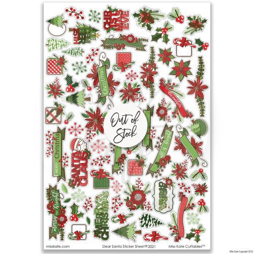 bargain bin december 25th paper sticker kit 12x12 ds 154