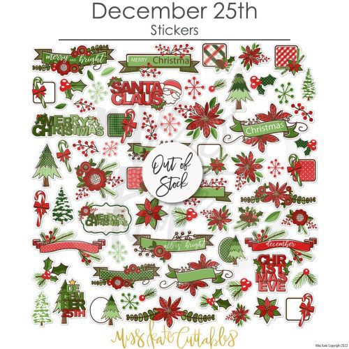 bargain bin december 25th paper sticker kit 12x12 ds 951