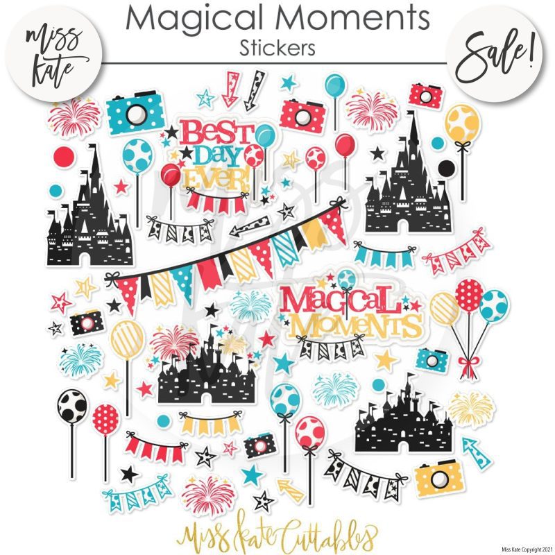 bargain bin magical moments for disney sticker sheet stickers 914