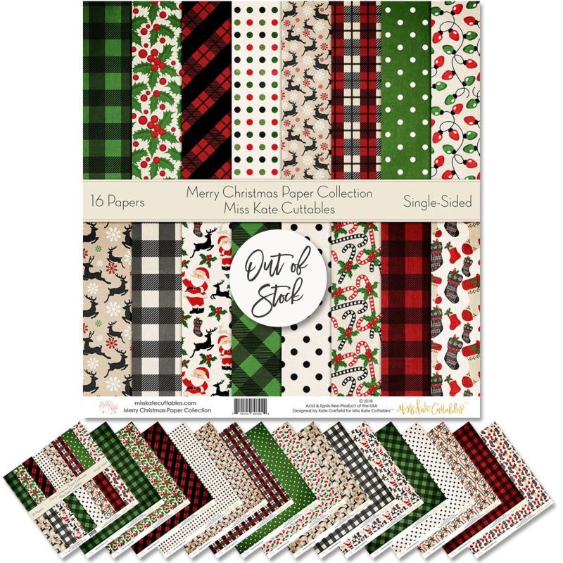 bargain bin merry christmas paper pack 12x12 ss 951