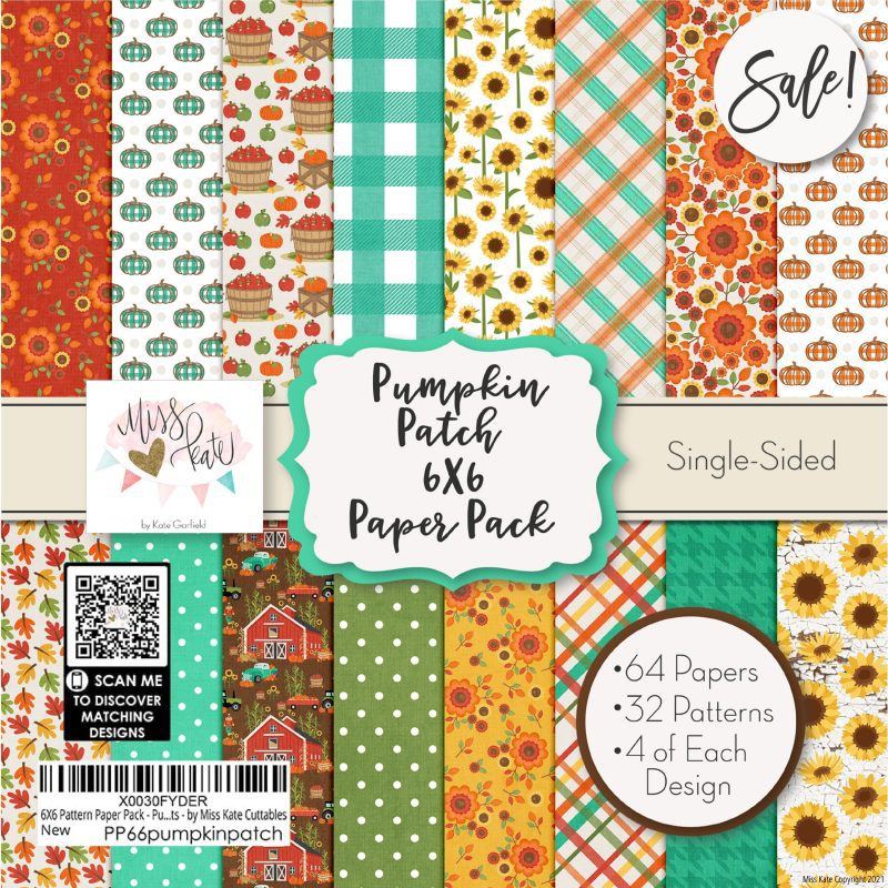 bargain bin pumpkin patch 6x6 paper pack ss 687