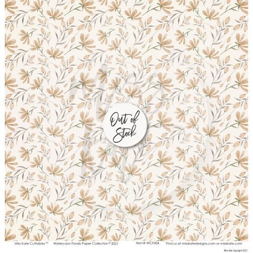 bargain bin watercolor florals paper pack 12x12 ds 224