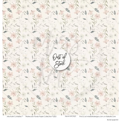 bargain bin watercolor florals paper pack 12x12 ds 577