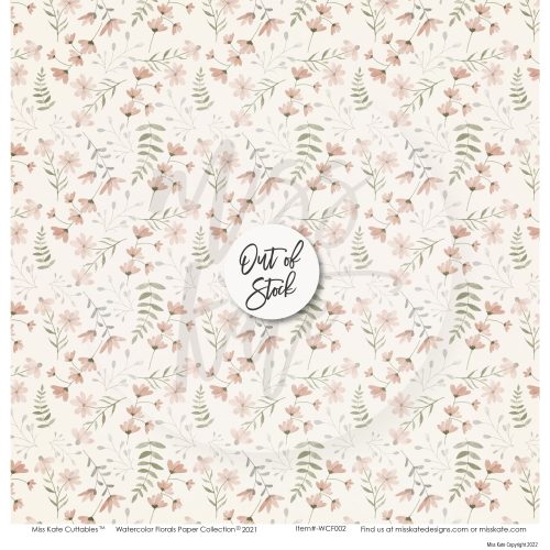 bargain bin watercolor florals paper pack 12x12 ds 619