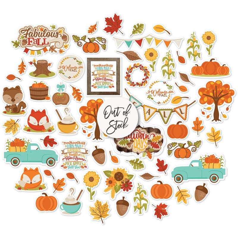 bargain bin welcome fall die cuts 60 276