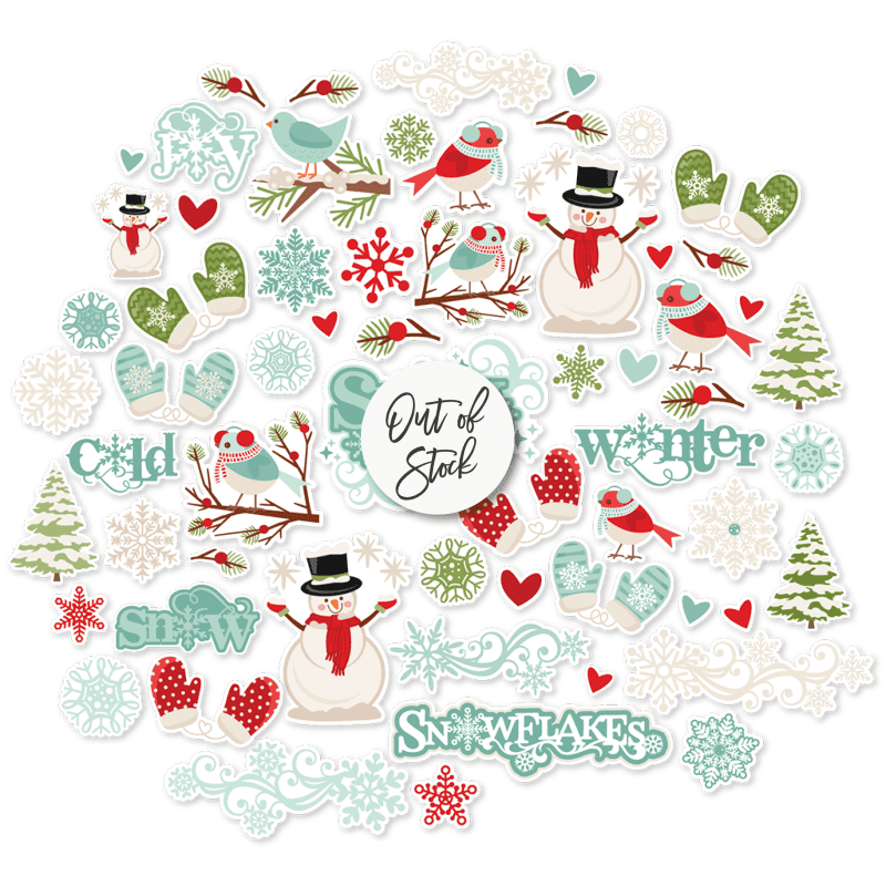 bargain bin winter wonderland die cuts 60 639