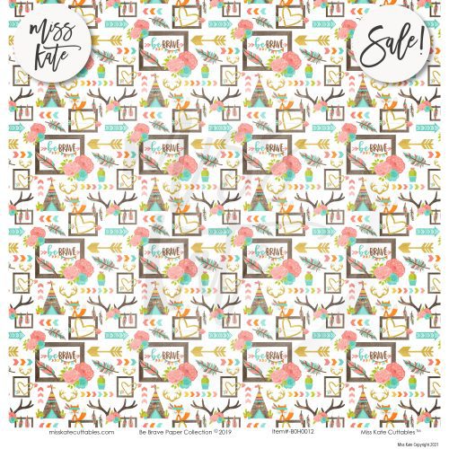 be brave paper sticker kit 12x12 ds 235