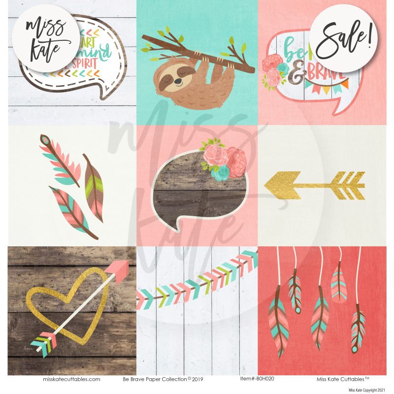 be brave paper sticker kit 12x12 ds 399