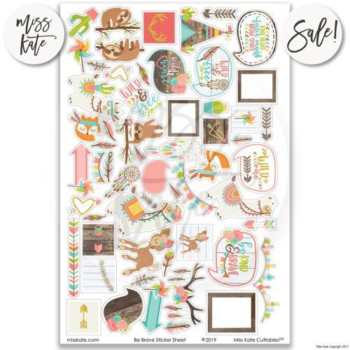 be brave paper sticker kit 12x12 ds 448