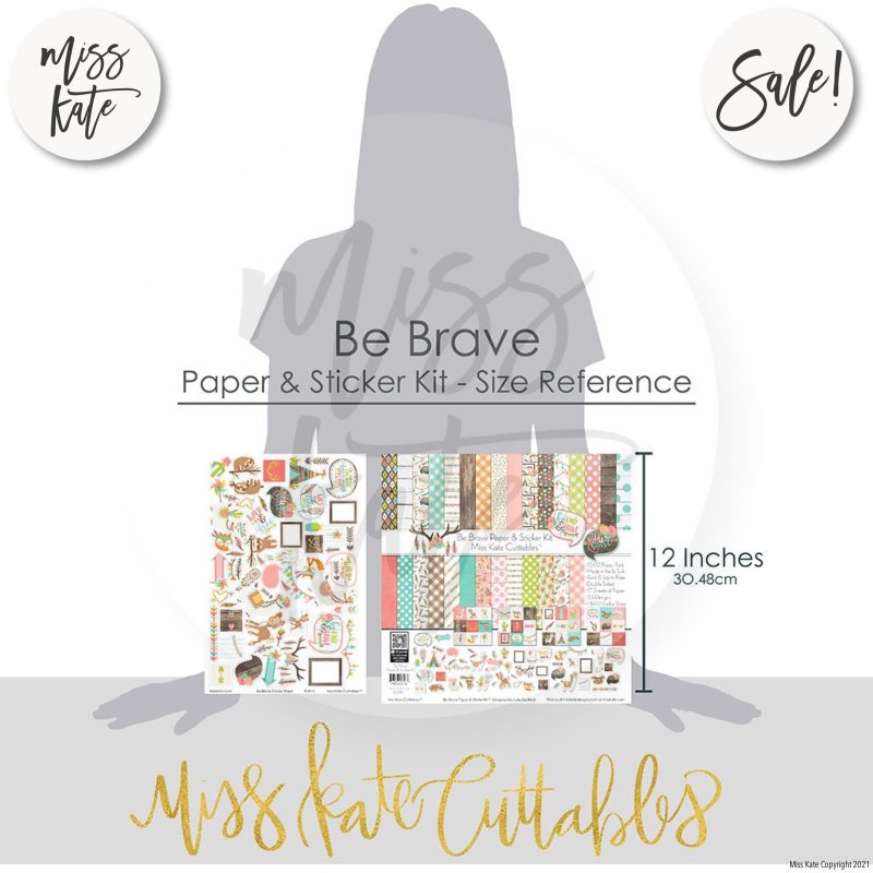 be brave paper sticker kit 12x12 ds 494