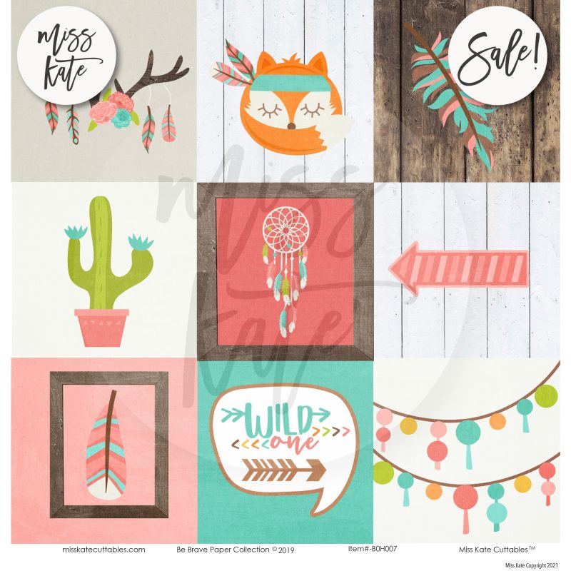 be brave paper sticker kit 12x12 ds 517