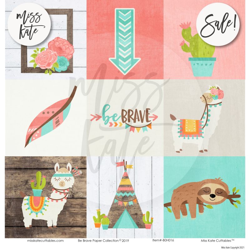 be brave paper sticker kit 12x12 ds 746