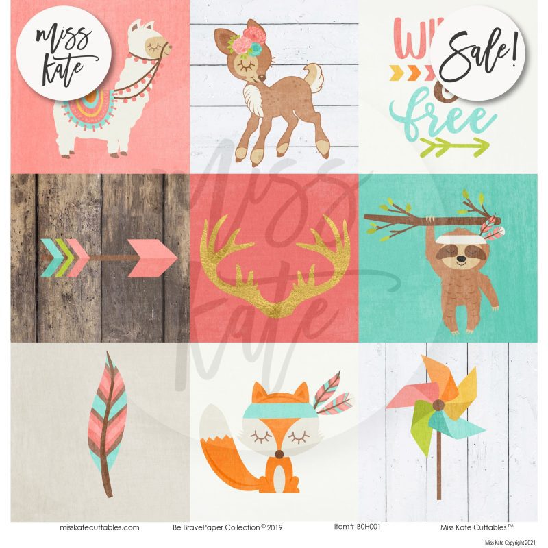 be brave paper sticker kit 12x12 ds 751