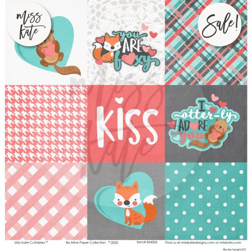 be mine for valentines day paper sticker kit 12x12 ds 172