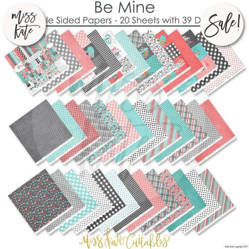 be mine for valentines day paper sticker kit 12x12 ds 520