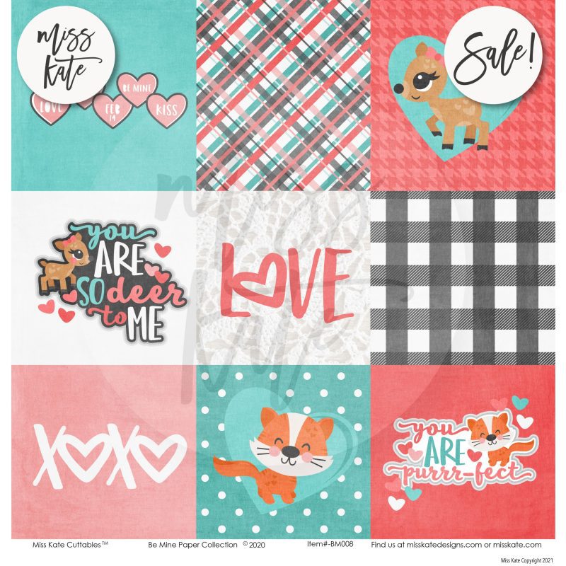 be mine for valentines day paper sticker kit 12x12 ds 849