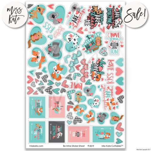 be mine for valentines day paper sticker kit 12x12 ds 995