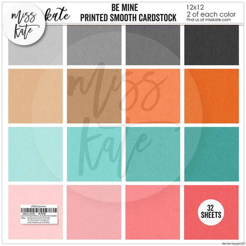 be mine linen printed smooth cardstock single sided 774