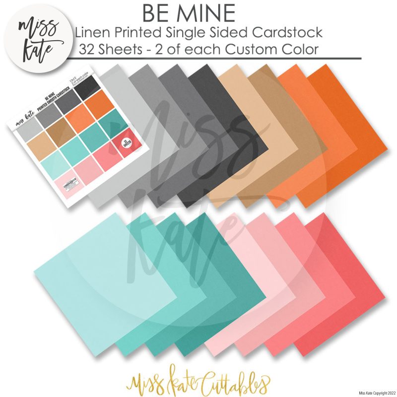 be mine linen printed smooth cardstock single sided 953