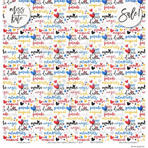 best day ever for disney paper sticker kit 12x12 ds 219