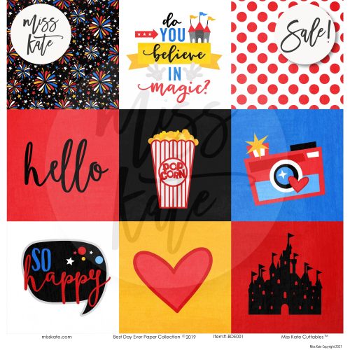 best day ever for disney paper sticker kit 12x12 ds 837