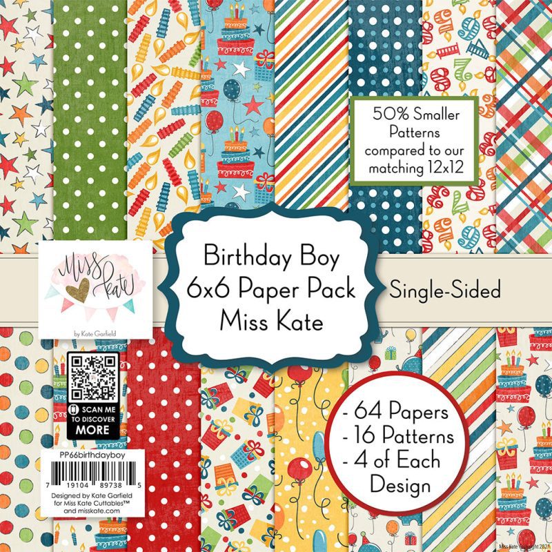 birthday boy 6x6 paper pack ss 802