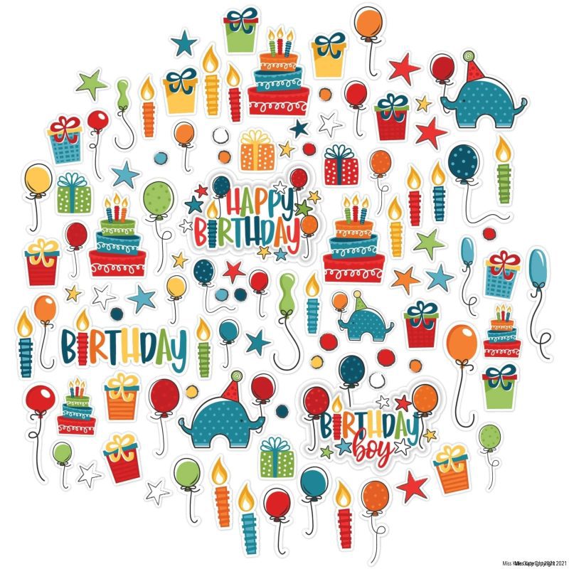 birthday boy die cuts 60 552