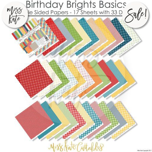 birthday brights basics double sided paper pack 12x12 ds 245