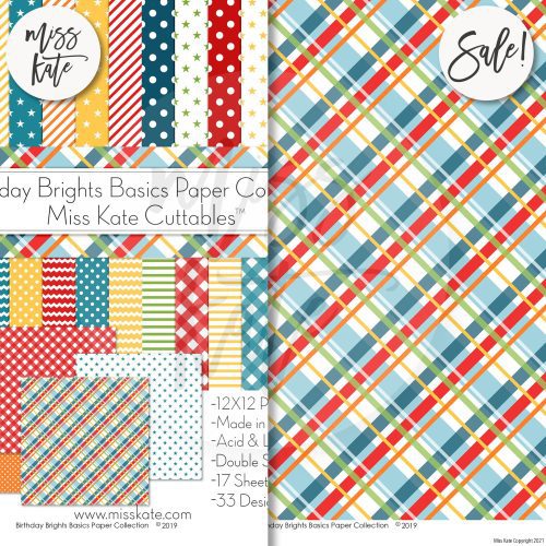 birthday brights basics double sided paper pack 12x12 ds 775