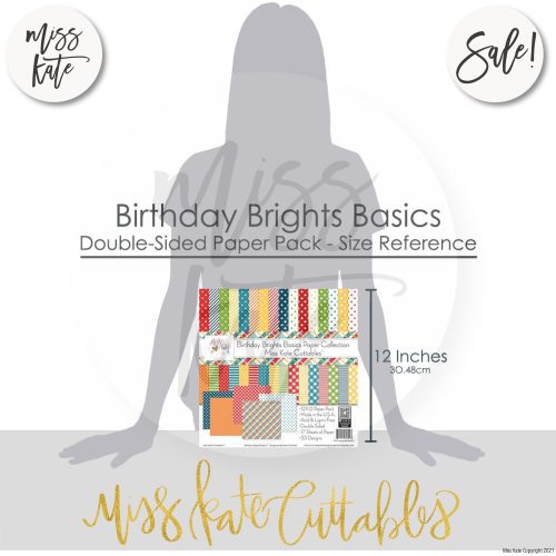 birthday brights basics double sided paper pack 12x12 ds 790