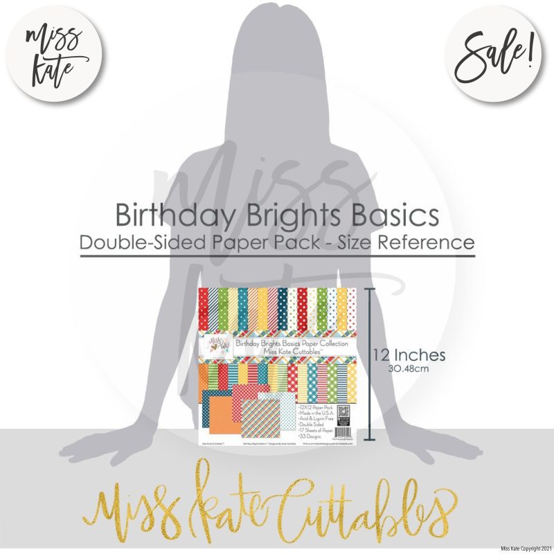 birthday brights basics double sided paper pack 12x12 ds 790