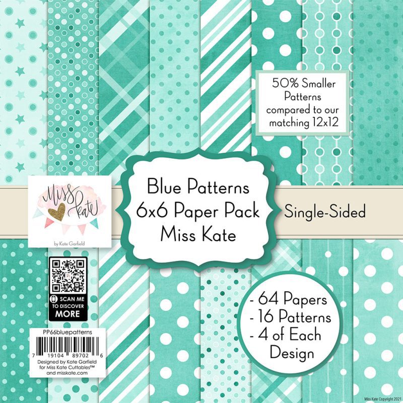 blue patterns 6x6 paper pack ss 343