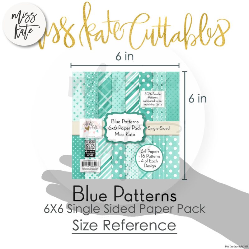 blue patterns 6x6 paper pack ss 706