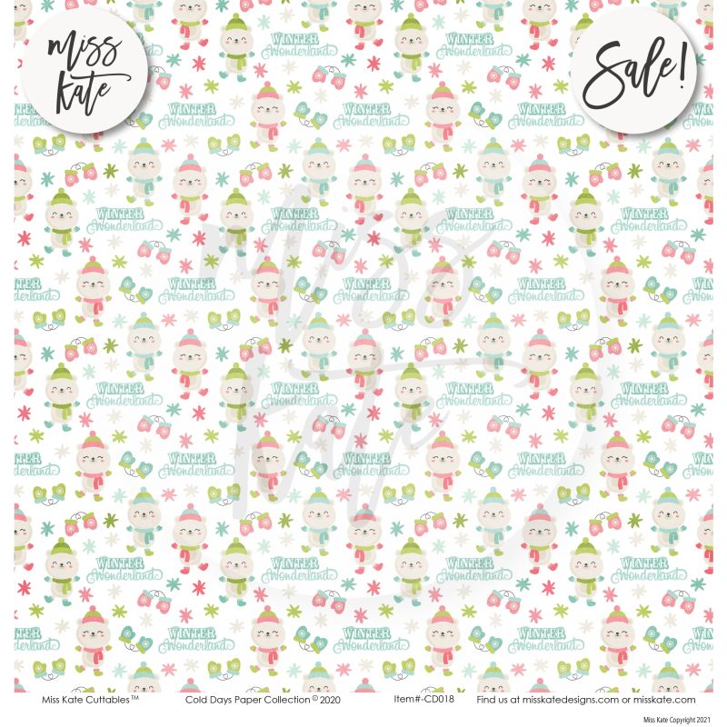 cold days paper sticker kit 12x12 ds 451