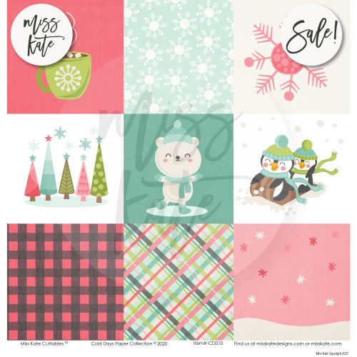 cold days paper sticker kit 12x12 ds 541