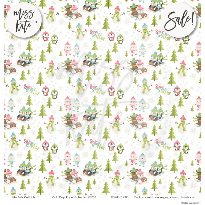 cold days paper sticker kit 12x12 ds 733