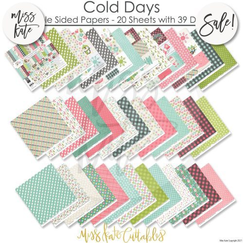 cold days paper sticker kit 12x12 ds 742