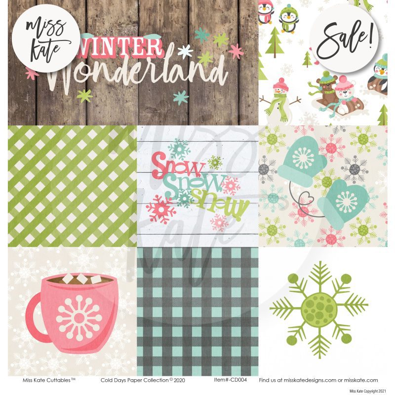 cold days paper sticker kit 12x12 ds 961